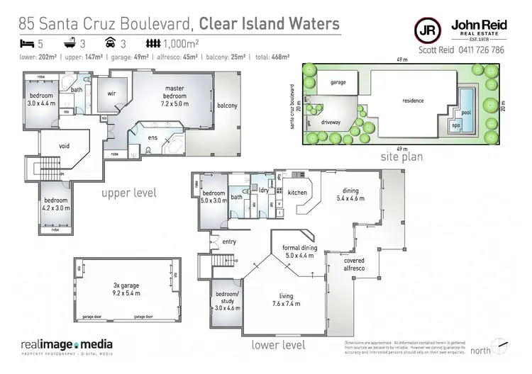 Floorplan of Homely house listing, 85 Santa Cruz Boulevard, Clear Island Waters QLD 4226