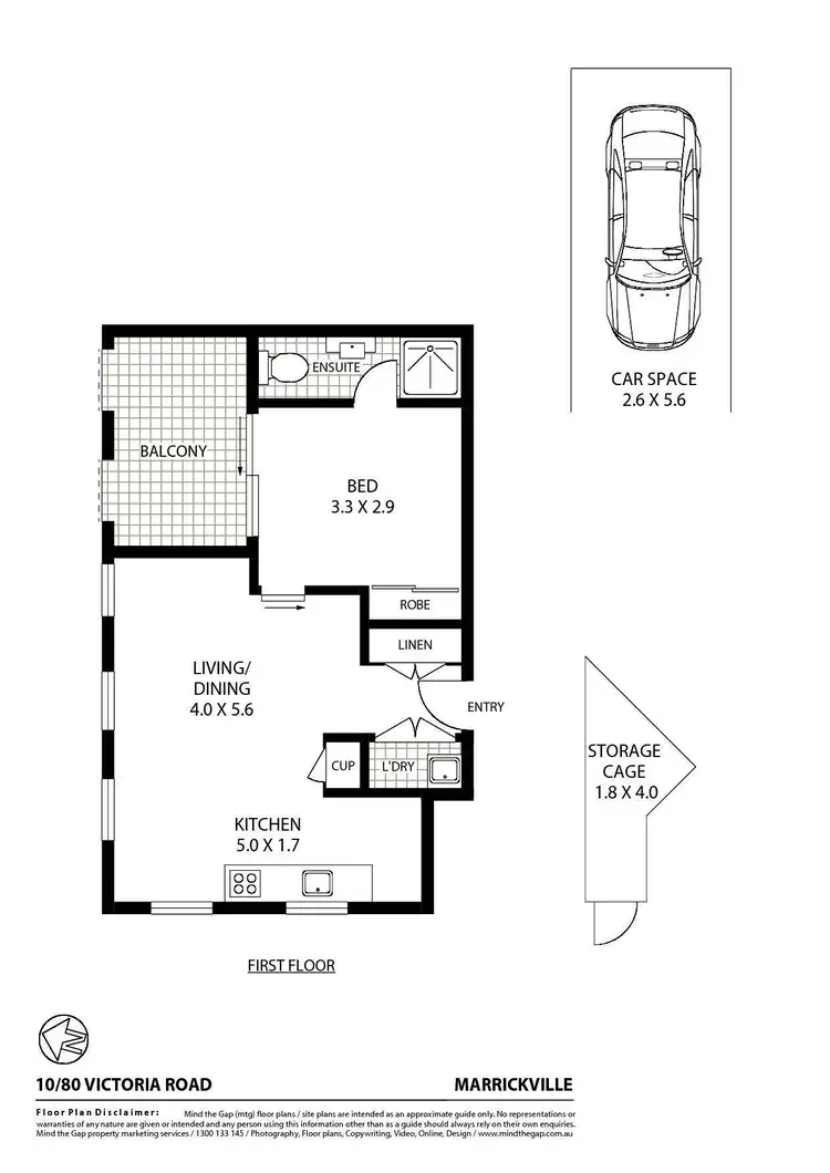 Floorplan of Homely apartment listing, 10/80 Victoria Road, Marrickville NSW 2204
