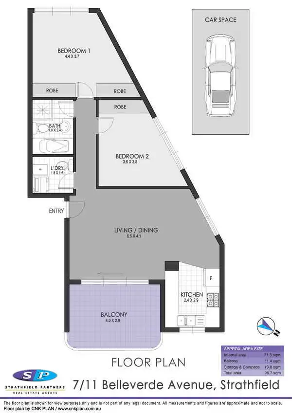 Floorplan of Homely apartment listing, 7/10 Belleverde Avenue, Strathfield NSW 2135