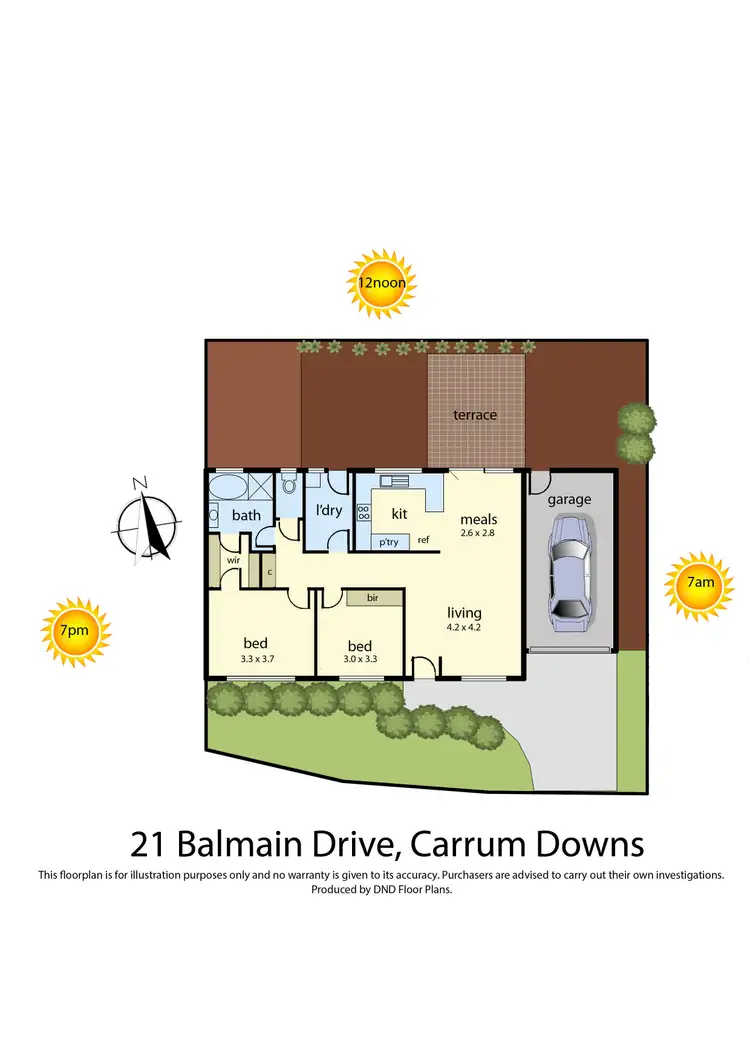 Floorplan of Homely unit listing, 21 Balmain Drive, Carrum Downs VIC 3201