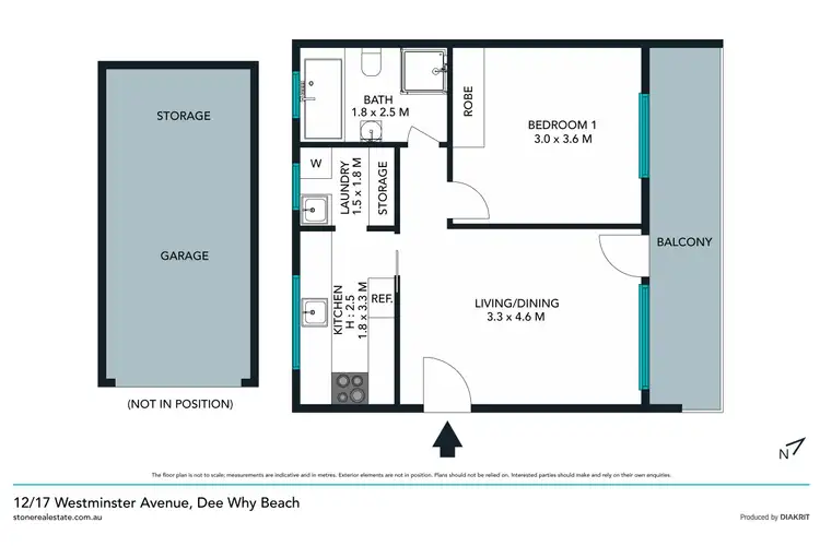 Floorplan of Homely apartment listing, 12/17 Westminster Avenue, Dee Why NSW 2099