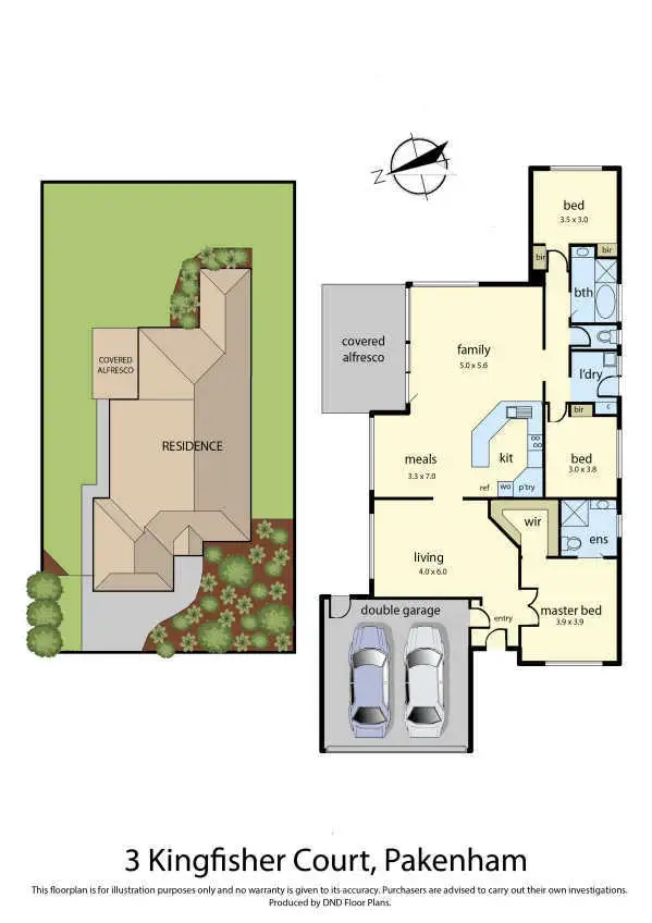 Floorplan of Homely house listing, 3 Kingfisher Court, Pakenham VIC 3810