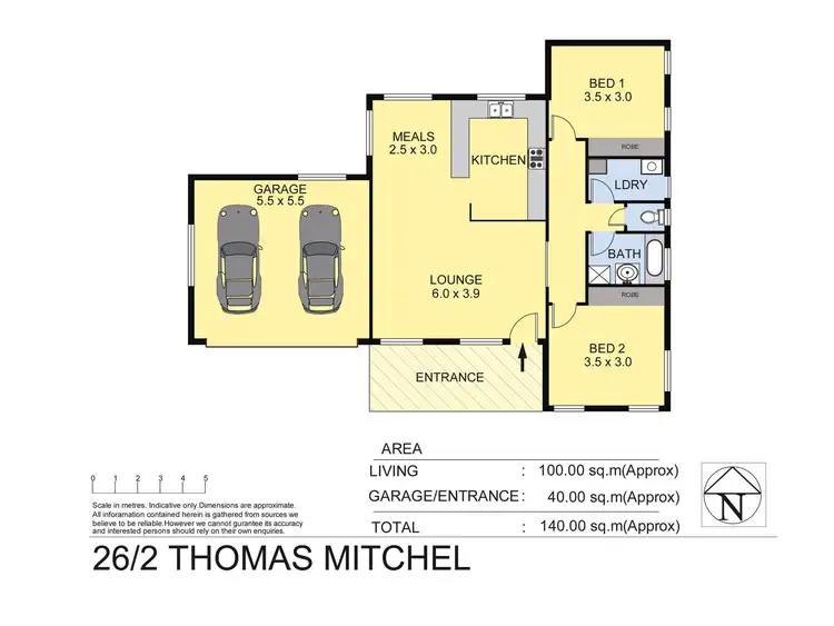 Floorplan of Homely unit listing, 2/26 Thomas Mitchell Drive, Wodonga VIC 3690