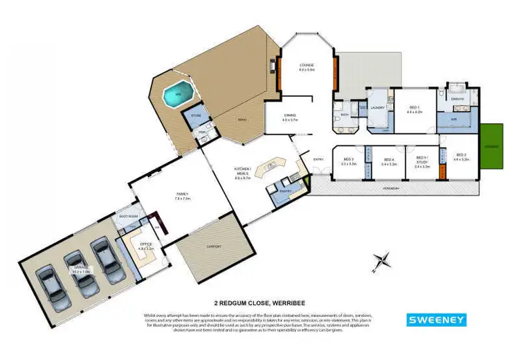 Floorplan of Homely house listing, 2 Redgum Close, Werribee VIC 3030