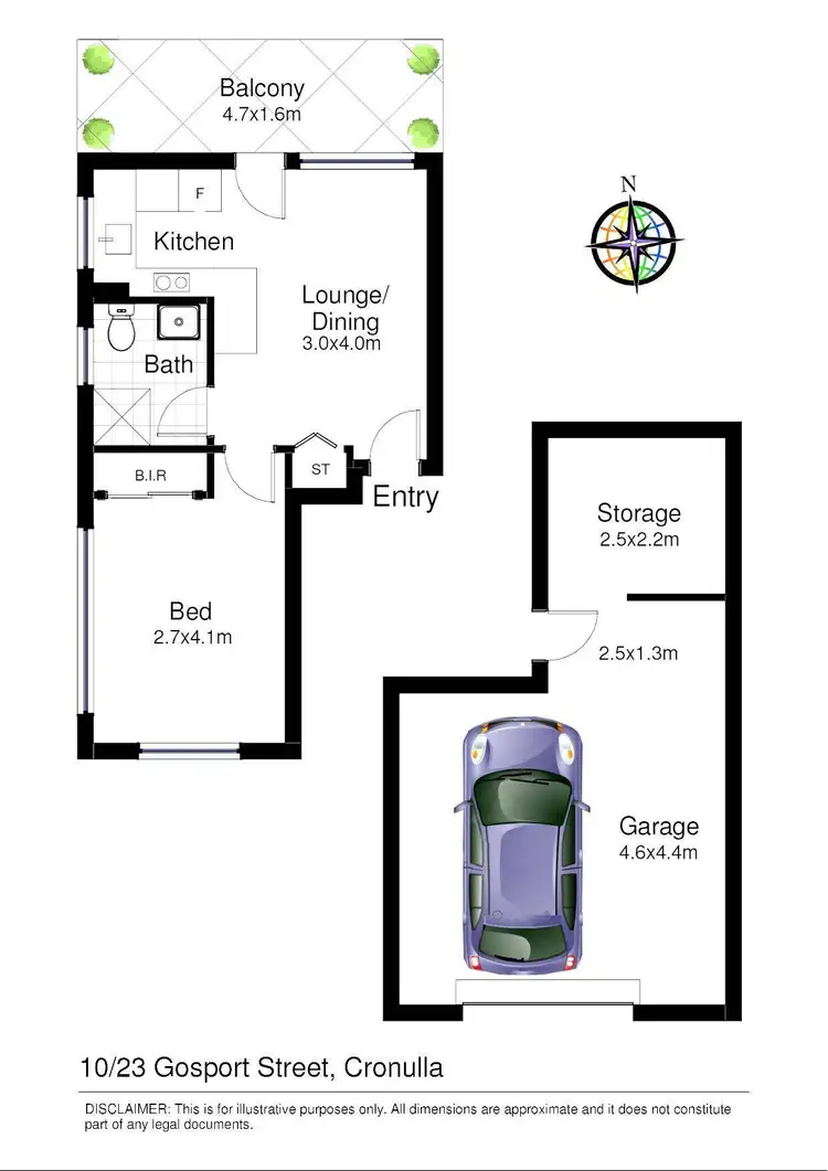 Floorplan of Homely apartment listing, 10/23 Gosport Street, Cronulla NSW 2230