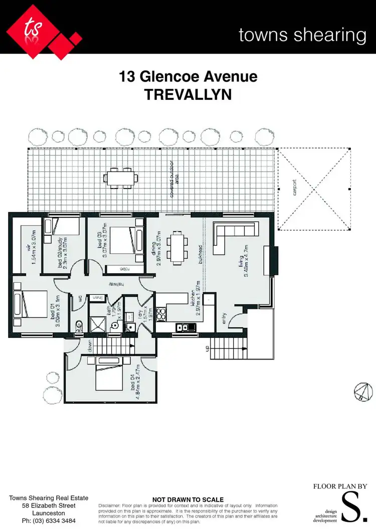 Floorplan of Homely house listing, 13 Glencoe Avenue, Trevallyn TAS 7250