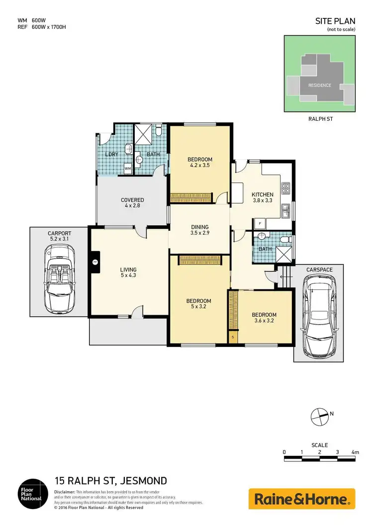 Floorplan of Homely house listing, 15 Ralph Street, Jesmond NSW 2299