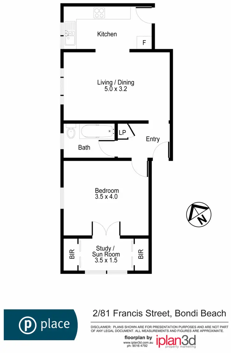 Floorplan of Homely unit listing, 2/81 Francis Street, Bondi Beach NSW 2026