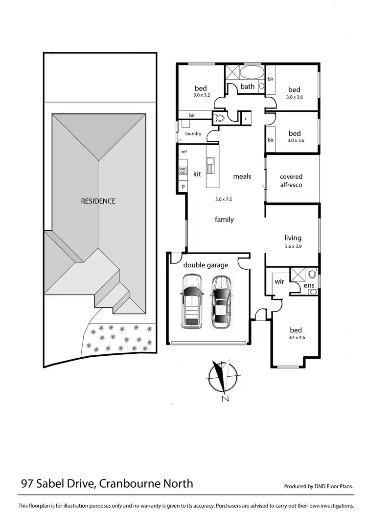 Floorplan of Homely house listing, 97 Sabel Drive, Cranbourne North VIC 3977
