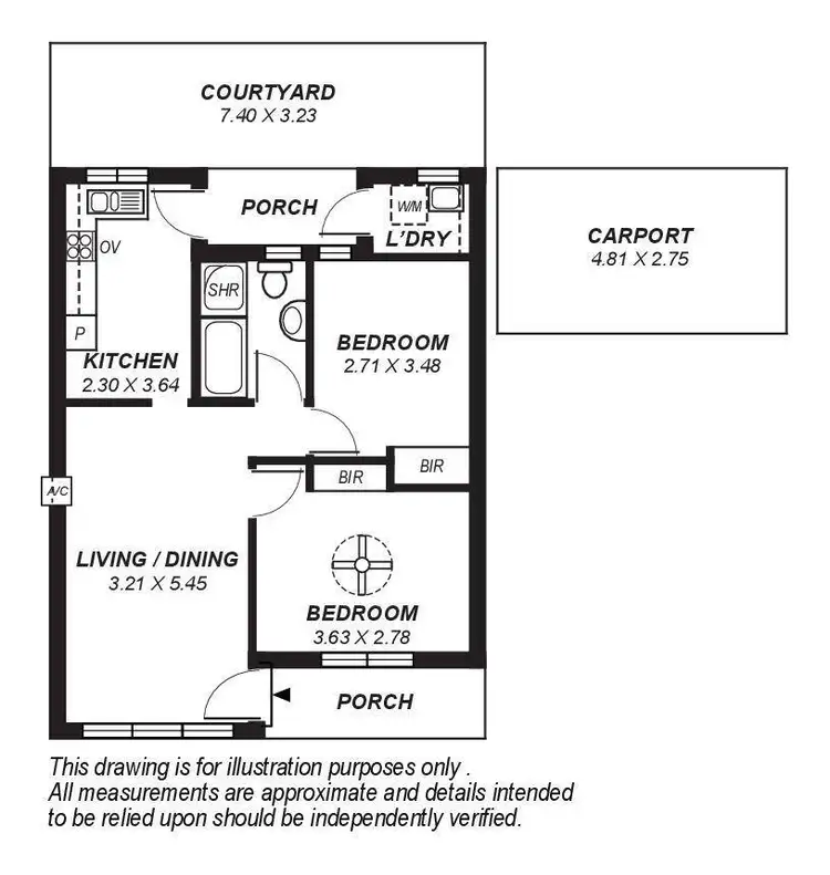 Floorplan of Homely unit listing, 8/128 Sixth Avenue, Joslin SA 5070