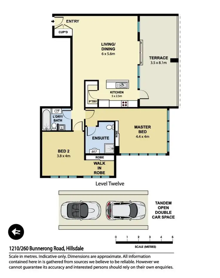 Floorplan of Homely apartment listing, Unit 1210/260 Bunnerong Road, Hillsdale NSW 2036