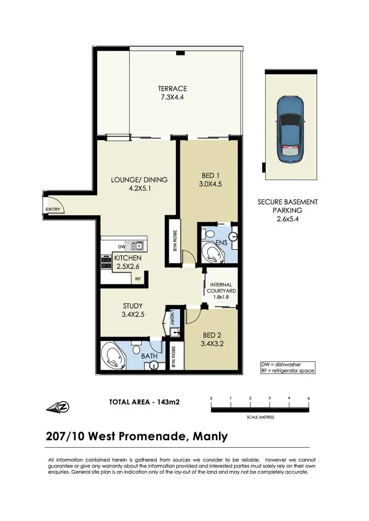 Floorplan of Homely unit listing, 207/10 West Promenade, Manly NSW 2095