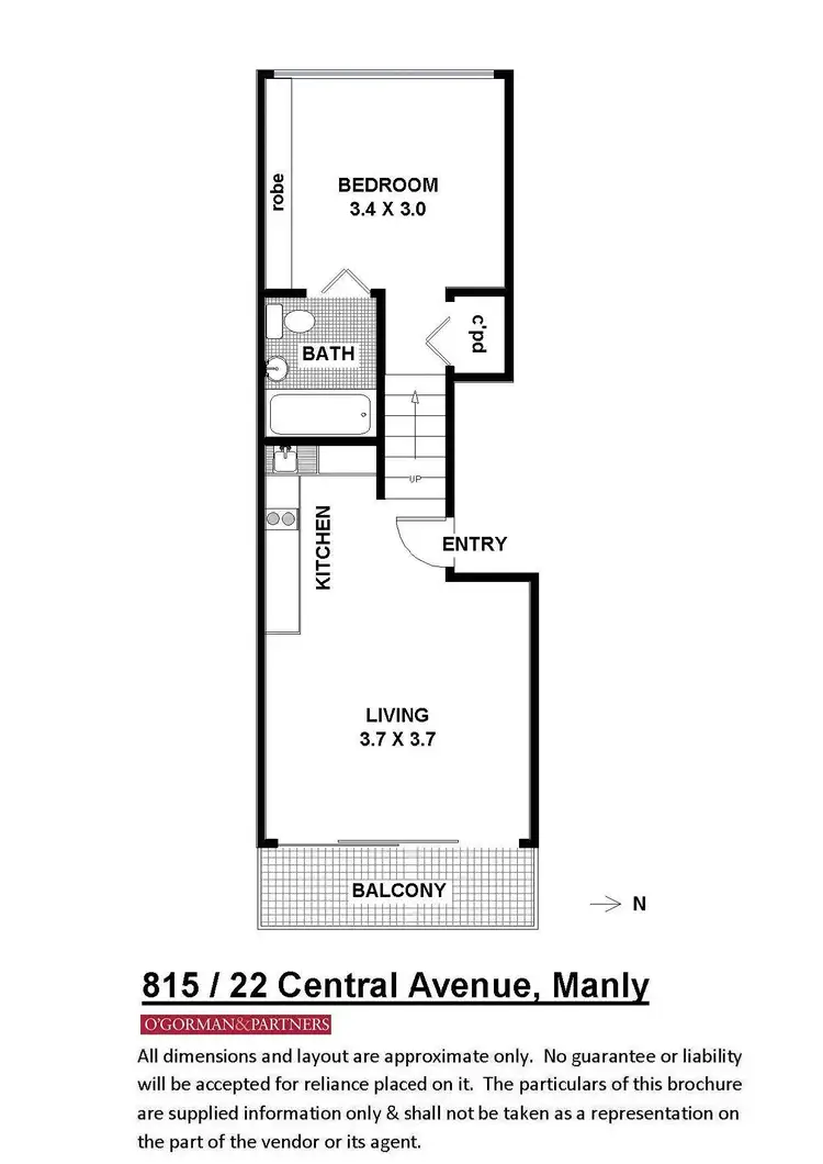 Floorplan of Homely apartment listing, 815/22 Central Avenue, Manly NSW 2095