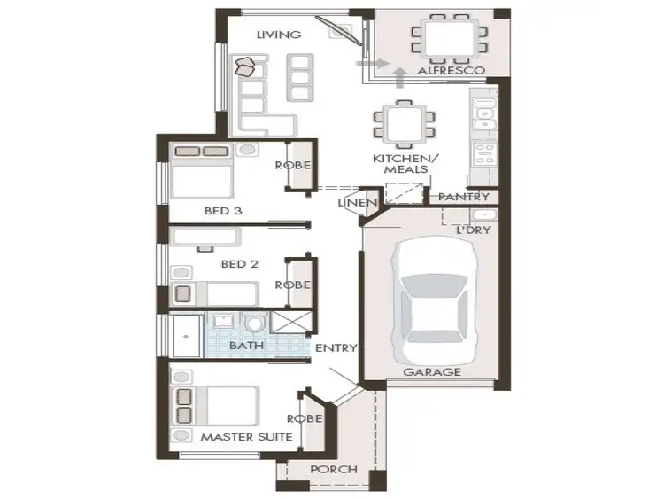 Floorplan of Homely house listing, Lot 3207 Brunswick Circuit, Ropes Crossing NSW 2760
