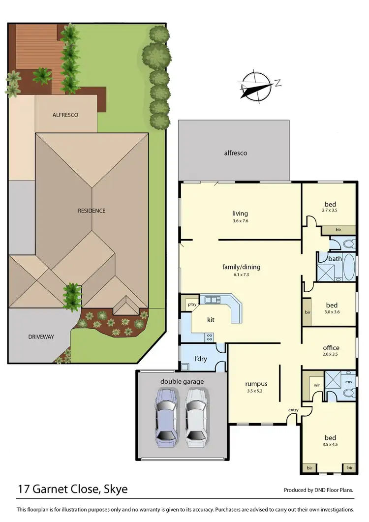 Floorplan of Homely house listing, 17 Garnet Close, Skye VIC 3977