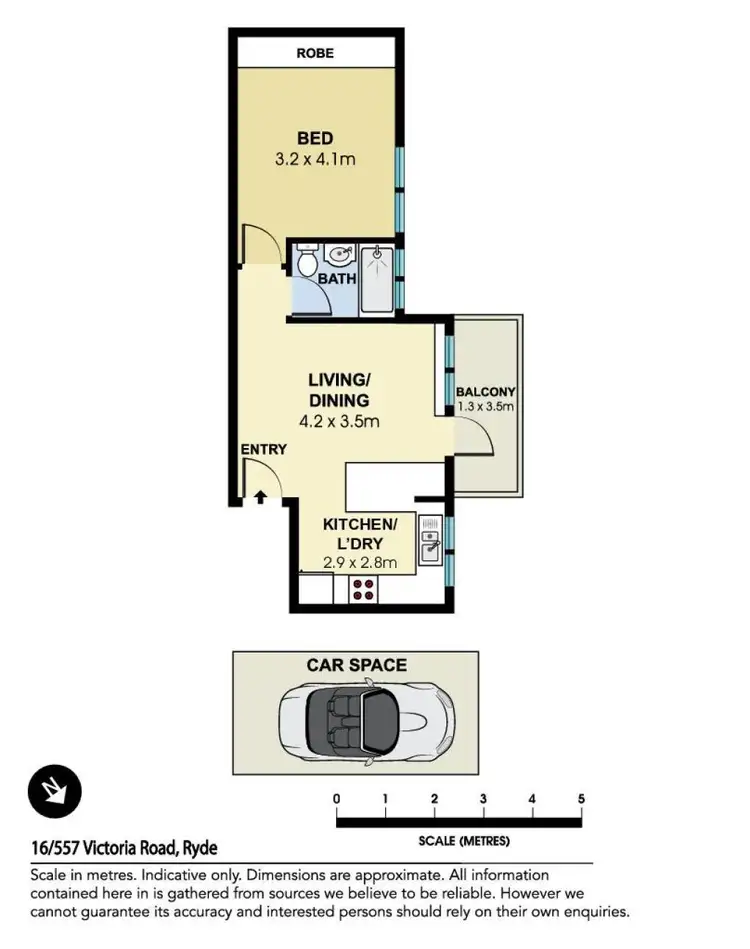 Floorplan of Homely unit listing, 16/557 Victoria Road, Ryde NSW 2112