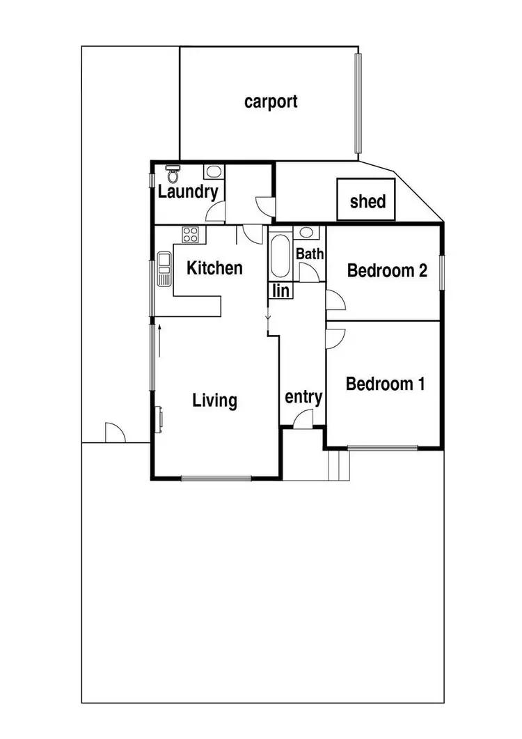 Floorplan of Homely unit listing, 1/20 Dundee Street, Reservoir VIC 3073