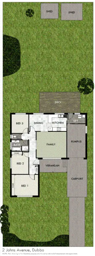 Floorplan of Homely house listing, 2 Johns Avenue, Dubbo NSW 2830