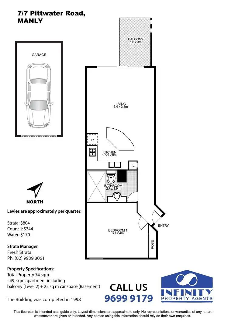 Floorplan of Homely apartment listing, 7/7-9 Pittwater Road, Manly NSW 2095
