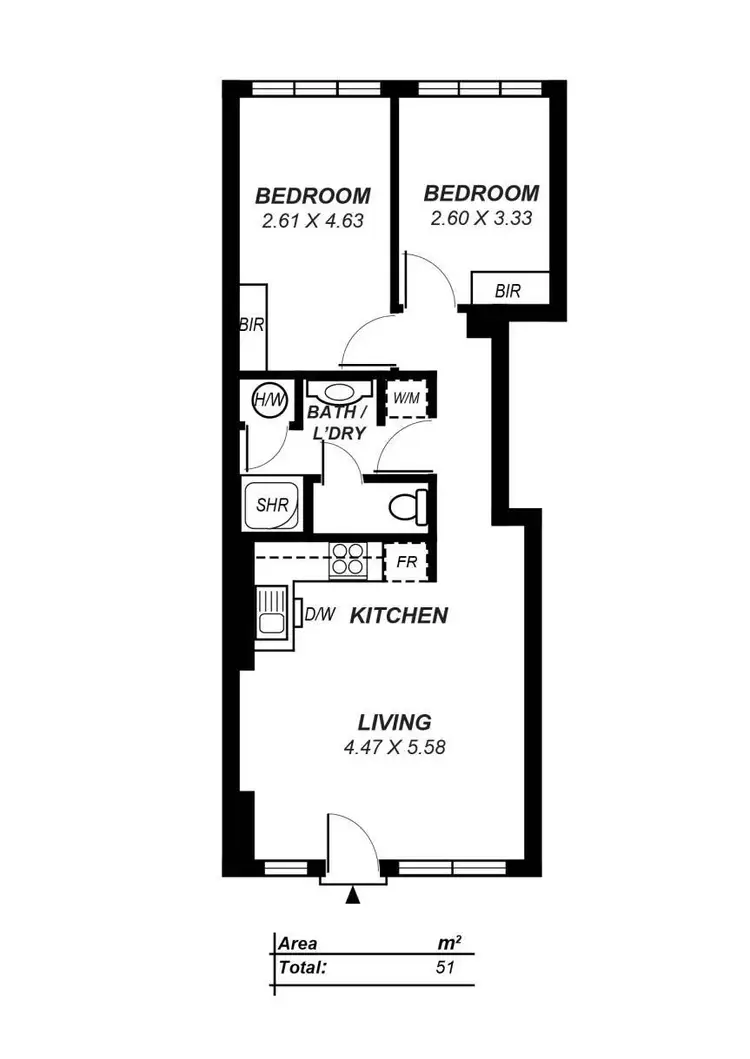 Floorplan of Homely apartment listing, 316/281 North Terrace, Adelaide SA 5000