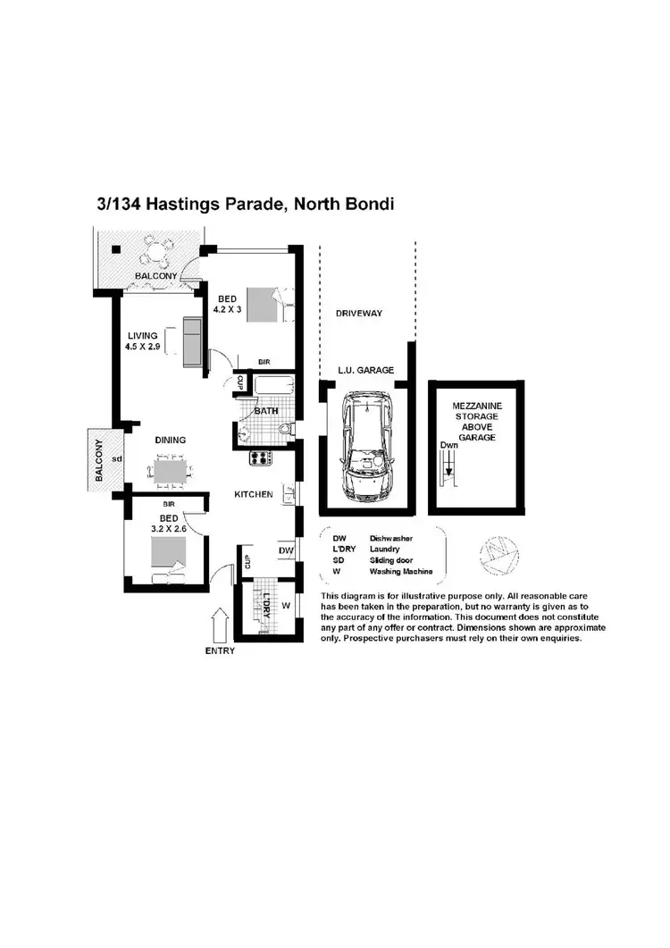 Floorplan of Homely apartment listing, 3/134 Hastings Parade, North Bondi NSW 2026