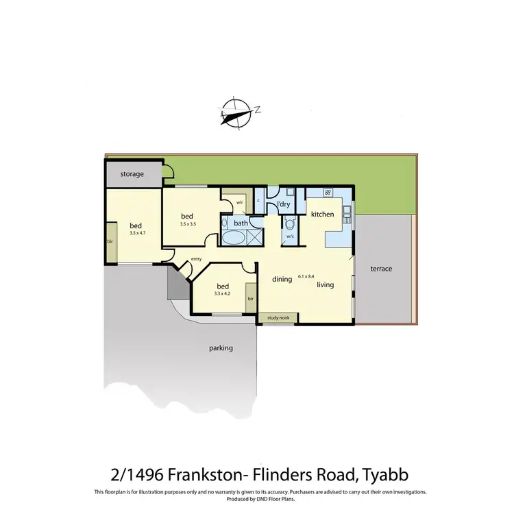Floorplan of Homely unit listing, 2/1496 Frankston Flinders Road, Tyabb VIC 3913