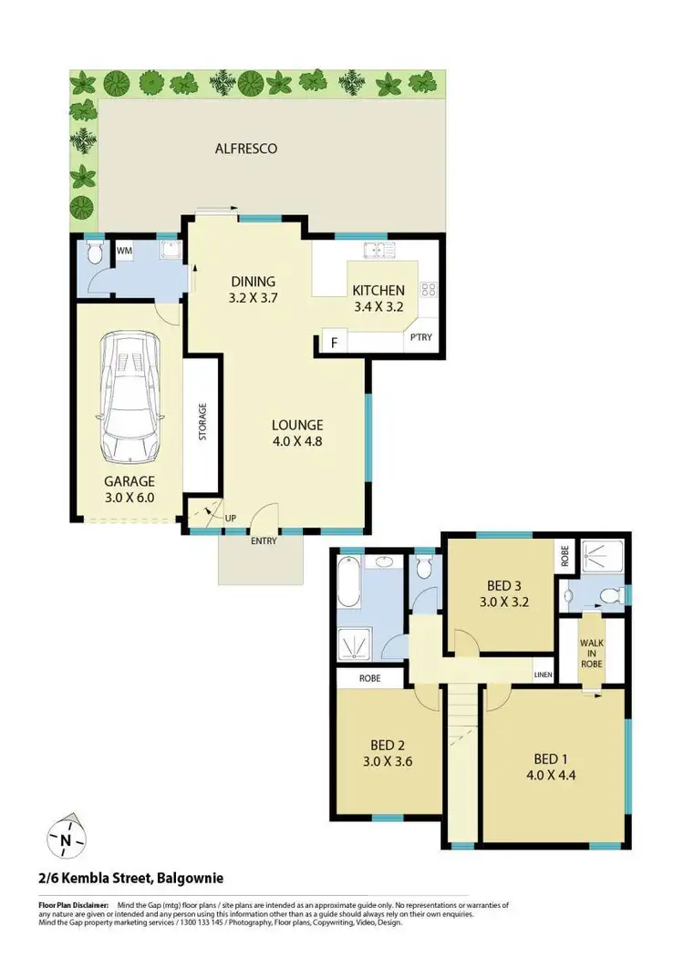 Floorplan of Homely townhouse listing, 2/6 Kembla Street, Balgownie NSW 2519