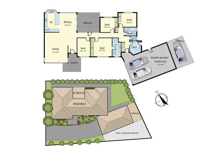 Floorplan of Homely house listing, 1 Megan Street, Neerim South VIC 3831