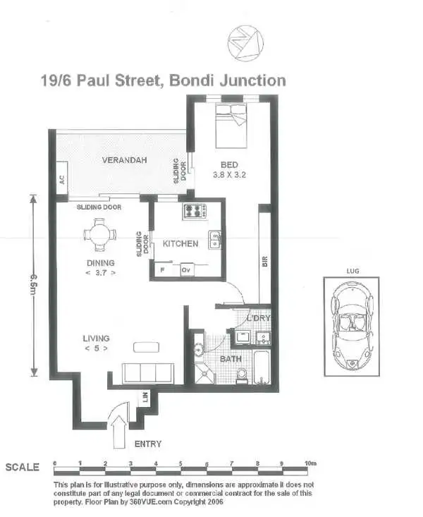 Floorplan of Homely apartment listing, 19/6 Paul Street, Bondi Junction NSW 2022