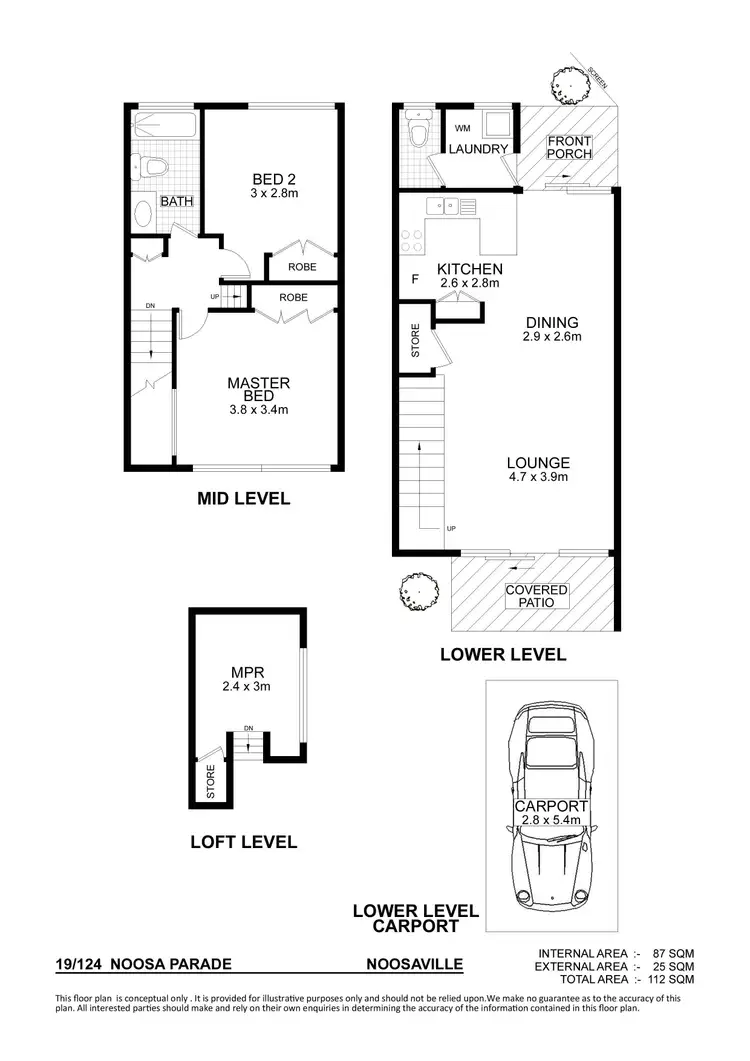 Floorplan of Homely unit listing, 19/124 Noosa Parade, Noosaville QLD 4566