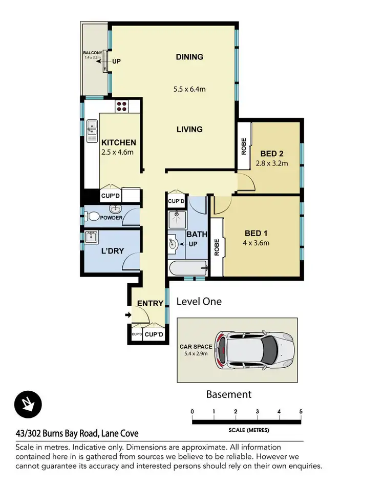 Floorplan of Homely apartment listing, 43/302 Burns Bay Road, Lane Cove NSW 2066