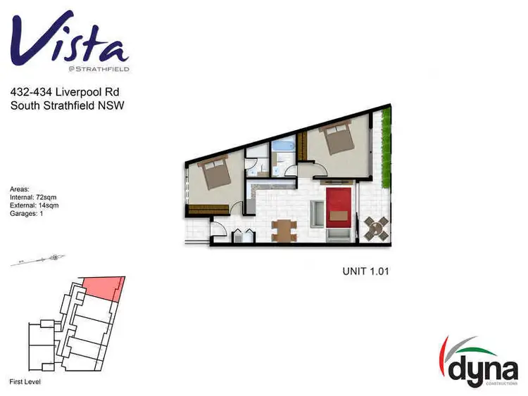 Floorplan of Homely apartment listing, 432 Liverpool Road, Enfield NSW 2136