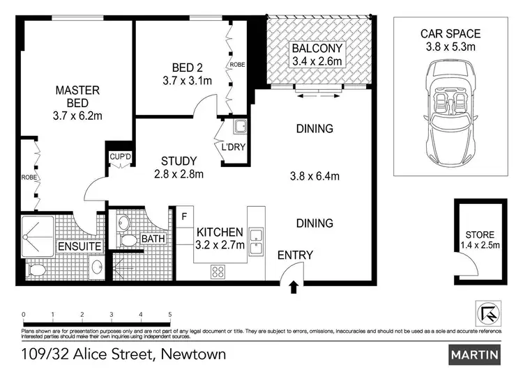 Floorplan of Homely apartment listing, 109/32 Alice Street, Newtown NSW 2042