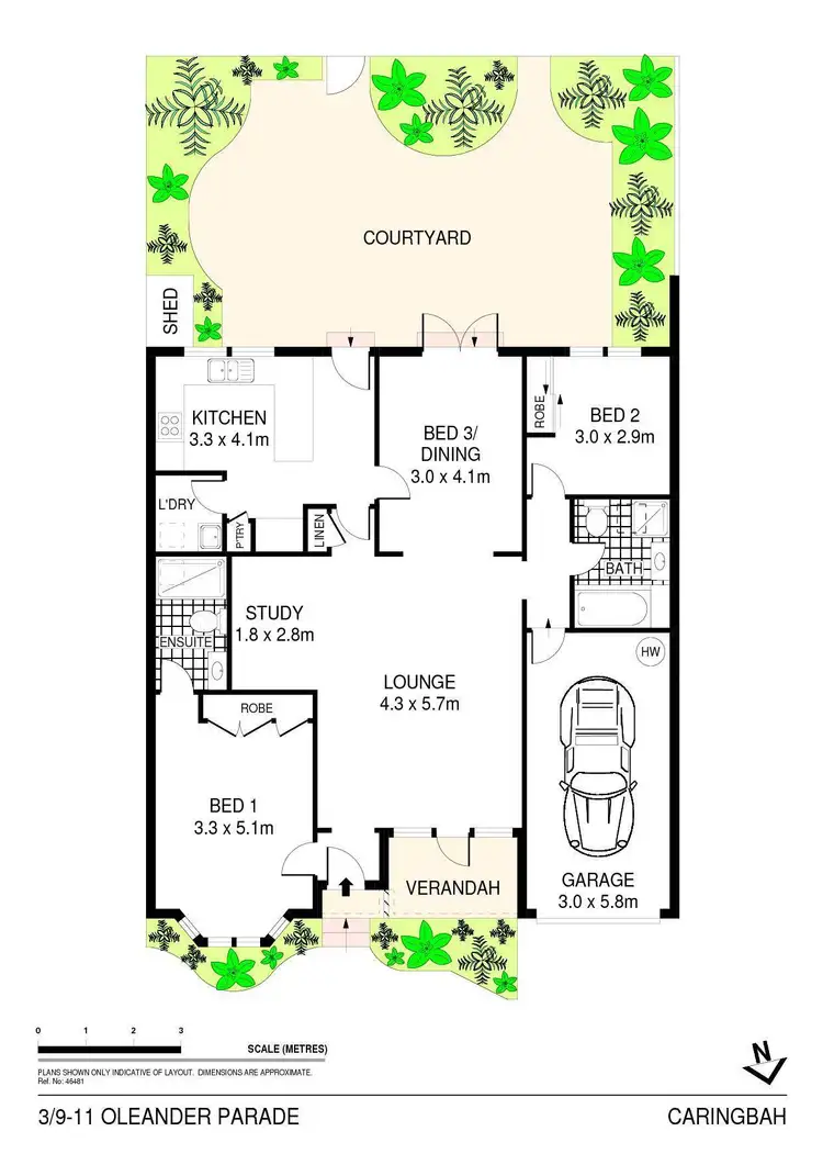 Floorplan of Homely townhouse listing, 3/9-11 Oleander Parade, Caringbah NSW 2229