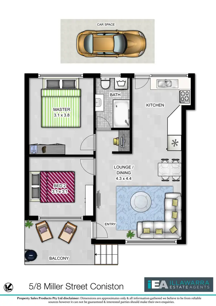 Floorplan of Homely unit listing, 5/8 Miller Street, Coniston NSW 2500