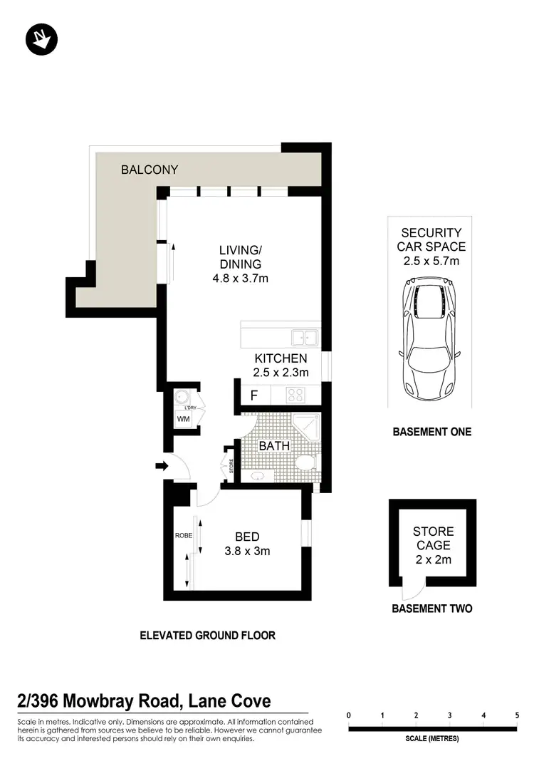 Floorplan of Homely apartment listing, 2/396 Mowbray Road, Lane Cove NSW 2066