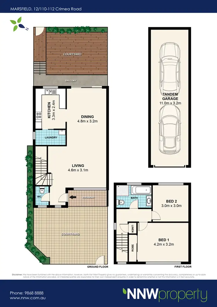 Floorplan of Homely townhouse listing, 12/110-112 Crimea Road, Marsfield NSW 2122