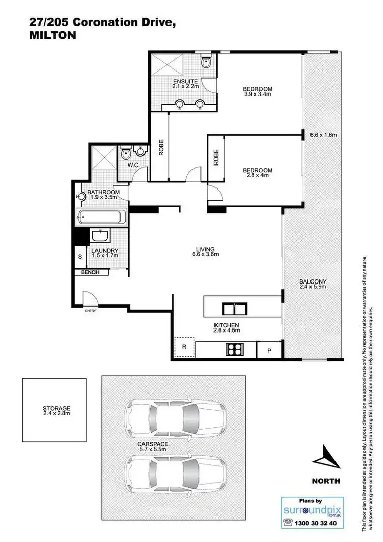 Floorplan of Homely apartment listing, 27/205 Coronation Drive, Milton QLD 4064