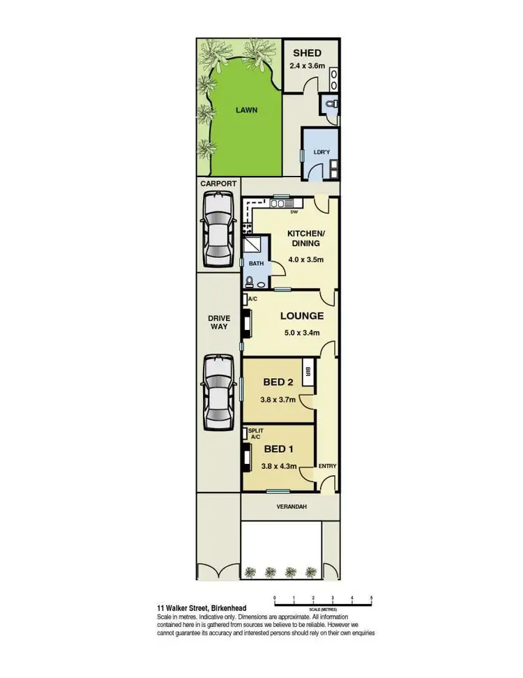 Floorplan of Homely semi-detached listing, 11 Walker Street, Birkenhead SA 5015