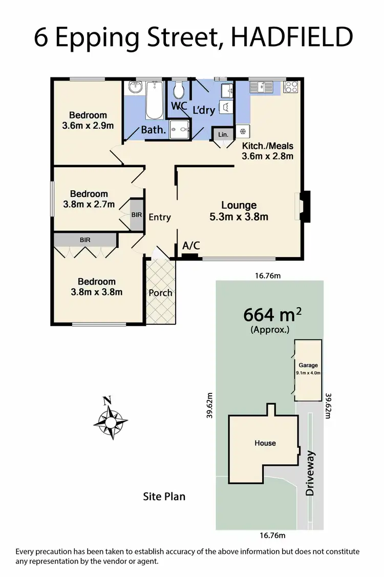 Floorplan of Homely house listing, 6 Epping Street, Hadfield VIC 3046