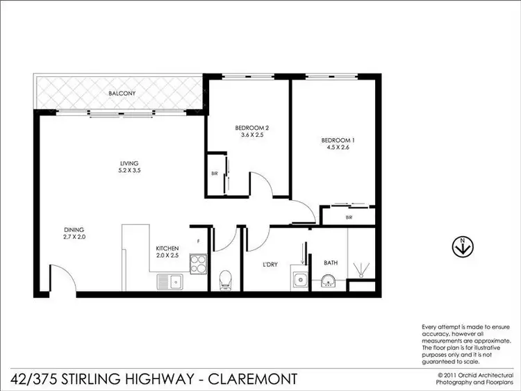Floorplan of Homely apartment listing, 42/375 Stirling Highway, Claremont WA 6010