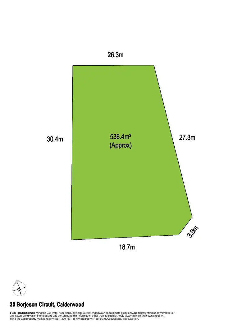 Floorplan of Homely land listing, 30 Borjeson Circuit, Calderwood NSW 2527