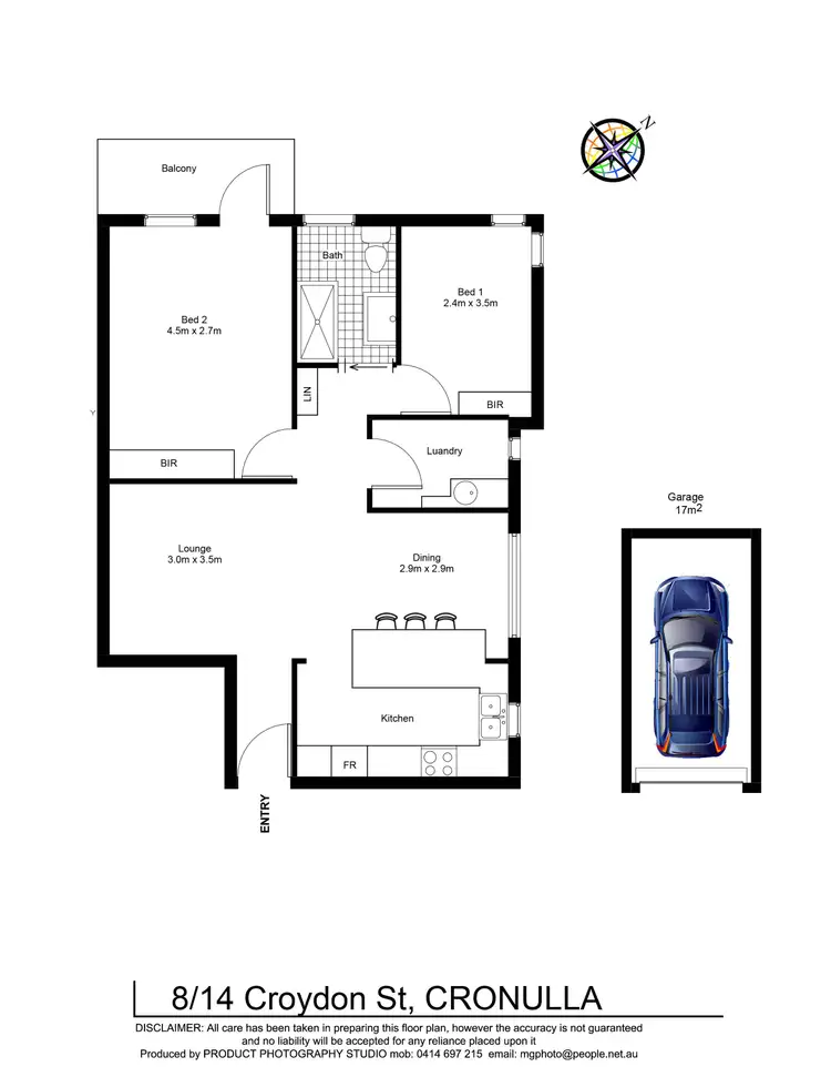 Floorplan of Homely apartment listing, 8/14 Croydon Street, Cronulla NSW 2230