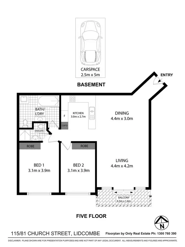 Floorplan of Homely apartment listing, 115/81 Church Street, Lidcombe NSW 2141
