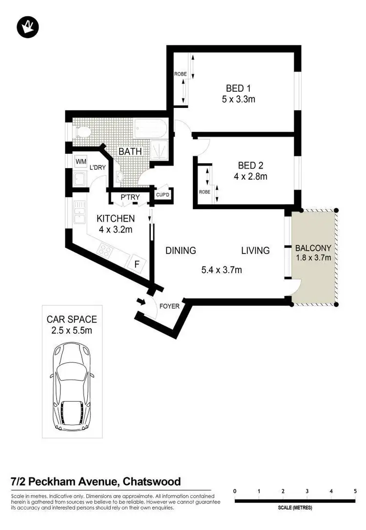 Floorplan of Homely apartment listing, 7/2 Peckham Avenue, Chatswood NSW 2067