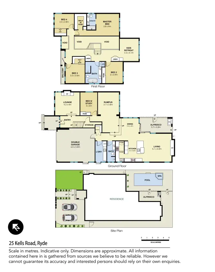 Floorplan of Homely house listing, 25 Kells Road, Ryde NSW 2112