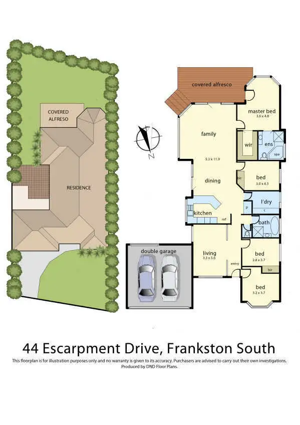 Floorplan of Homely house listing, 44 Escarpment Drive, Frankston South VIC 3199