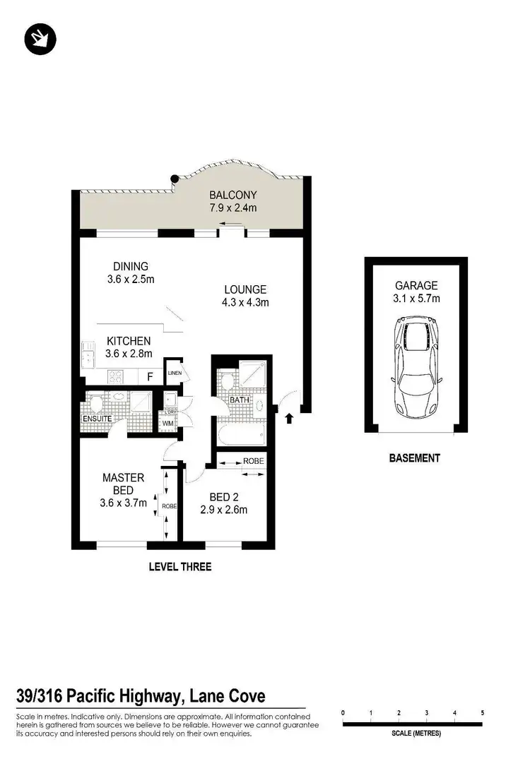 Floorplan of Homely apartment listing, 39/316 Pacific Highway, Lane Cove NSW 2066