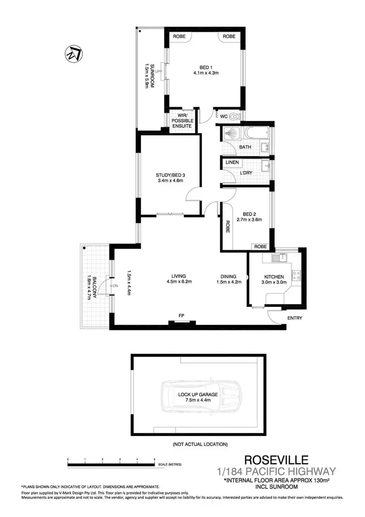 Floorplan of Homely unit listing, 1/184 Pacific Highway, Roseville NSW 2069