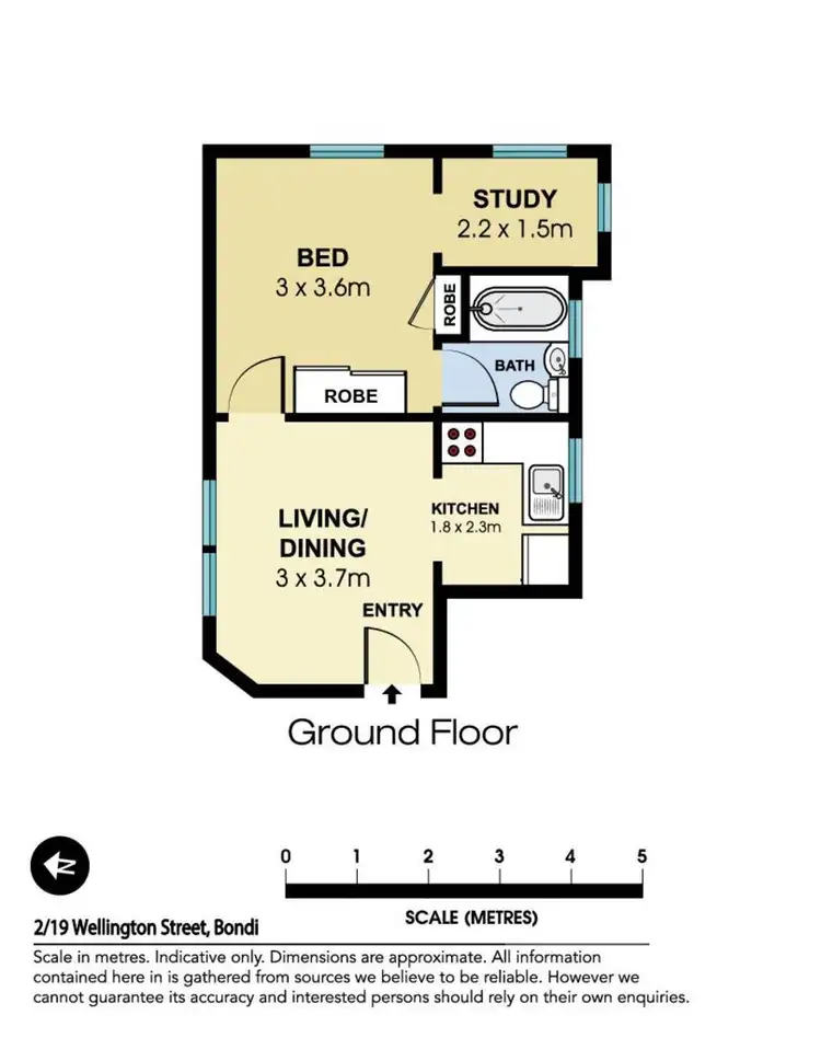 Floorplan of Homely apartment listing, 2/19 Wellington Street, Bondi Beach NSW 2026